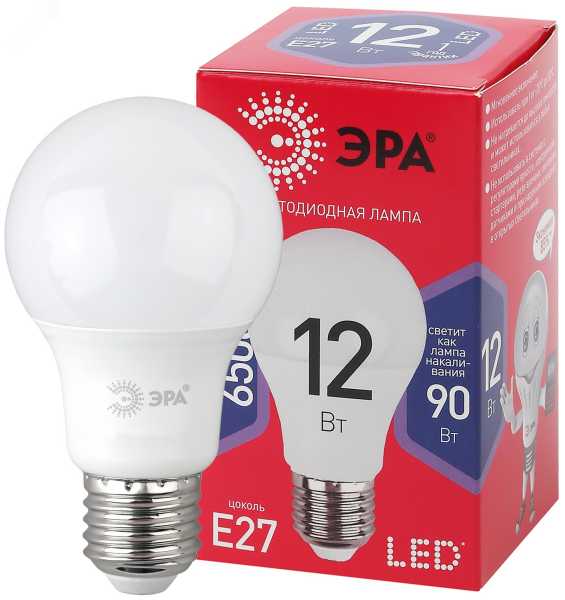 Лампочка светодиодная ЭРА RED LINE LED A60-12W-865-E27 R Е27
