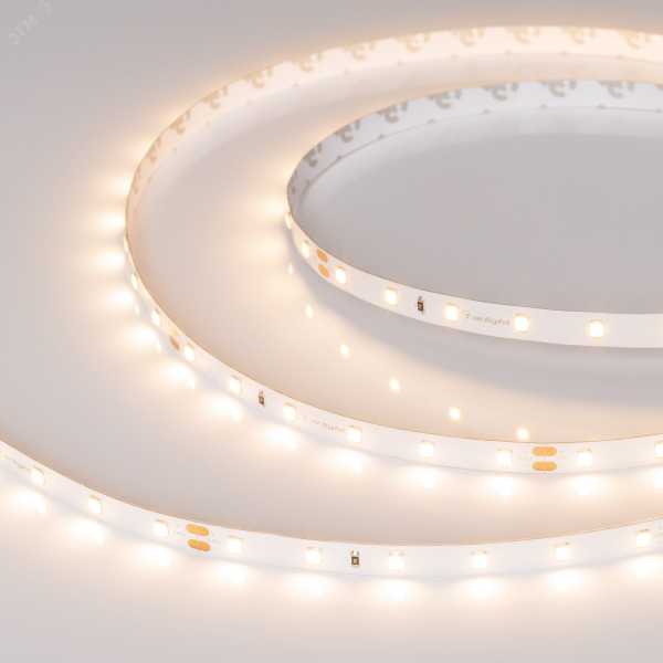 Лента светодиодная RT-A60-8mm 24V Warm 3000К 4.8Вт/м IP20 2835 открыт. (уп.5м) 024110(2)