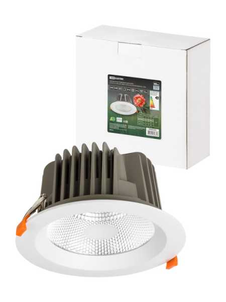 Светильник встраиваемый &amp;amp;quot;Даунлайт&amp;amp;quot; LED DCL-01-040 40 Вт, 4000 К, 80 Ra, IP20, прозрачный расс., SQ0369-0407