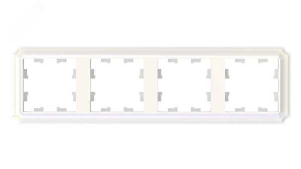 ATLASDESIGN ANTIQUE 4-постовая РАМКА, универсальная, ЖЕМЧУГ (5шт) C3(+) ATN100404