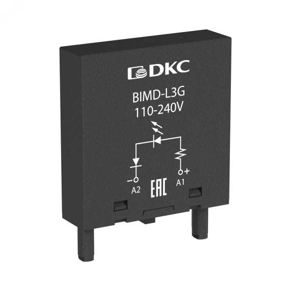 Модуль индикации и защиты, LED зел-ный+Варистор (A1+), 120V AC/DC BIMD-LV3G