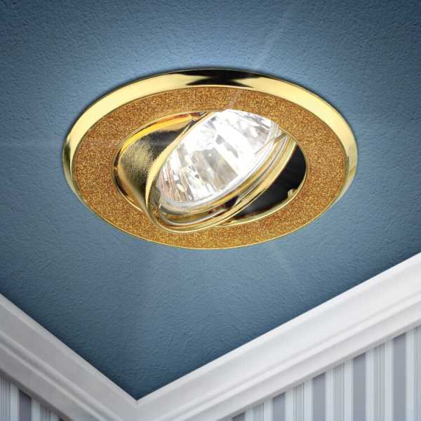 DK18 GD/SH YL Светильник декор &amp;amp;quot;круглый со стеклянной крошкой&amp;amp;quot; MR16,12V/220V, 50W, C0043760