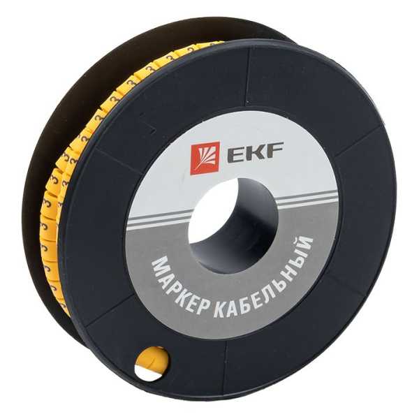 Маркер каб. 1.5кв.мм &amp;amp;quot;3&amp;amp;quot; (к-1000ед) (ЕС-0) plc-KM-1.5-3