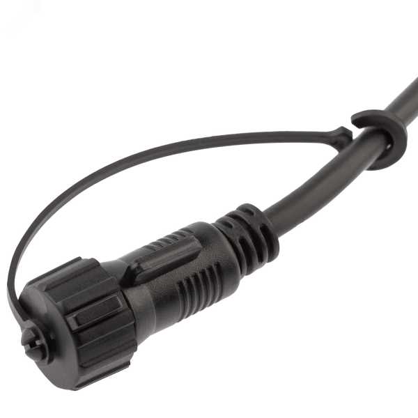 ERAPS-K450 Шнур питания для подключения гирлянд, IP65, 1,5 м, черный, каучук, 2А, 450Вт, 220В Б0051880