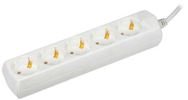 Удлинитель 5х5м с заземл. 10А IP20 У05 2P+PE 250В 3х1 WYP10-10-05-05-Z-G