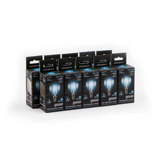 Лампа светодиодная филаментная Black Filament 7Вт P45 шар 4100К нейтр. бел. E14 580лм 105801207