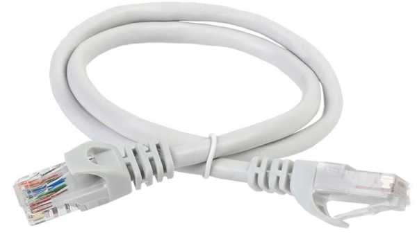 Патч-корд кат.5E UTP 0.5м сер. PC01-C5EU-05M