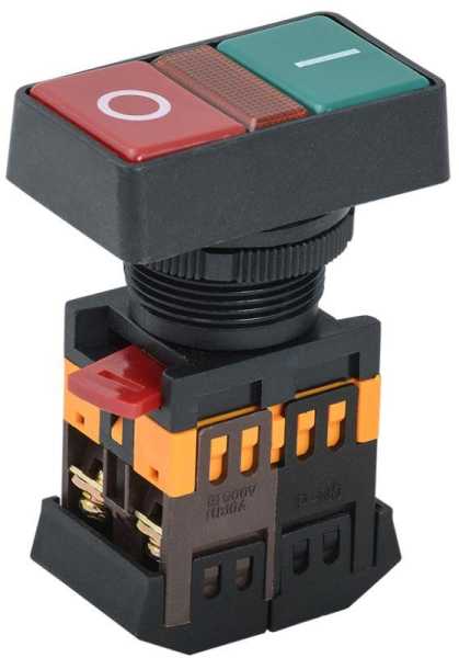 Кнопка РPВВ-30N &amp;amp;quot;I-O&amp;amp;quot; d30мм неон/240В 1з+1р BBD20-PPBB-K51