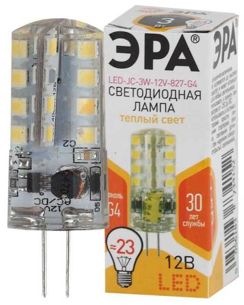 Лампочка светодиодная STD LED JC-3W-12V-827-G4 G4 3Вт капсула теплый белый свет Б0033193