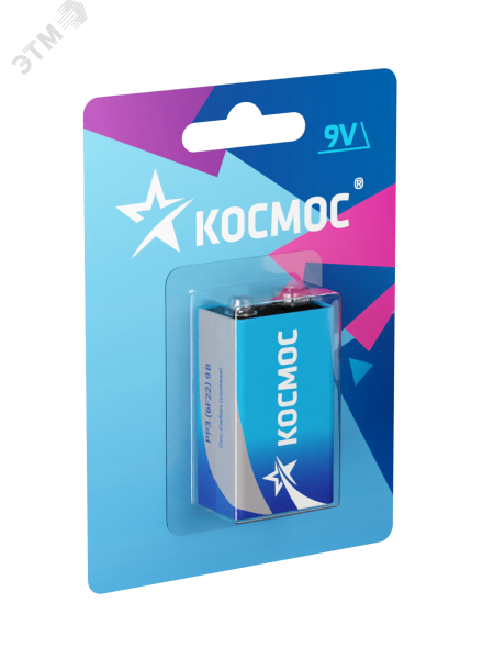 Элемент питания солевой &amp;amp;quot;крона&amp;amp;quot; 6F22 (блист.1шт) КОСМОС KOC6F221BL