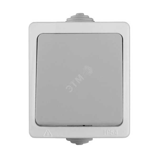 Выключатель Аллегро 1 клавиша IP54 серый 1279