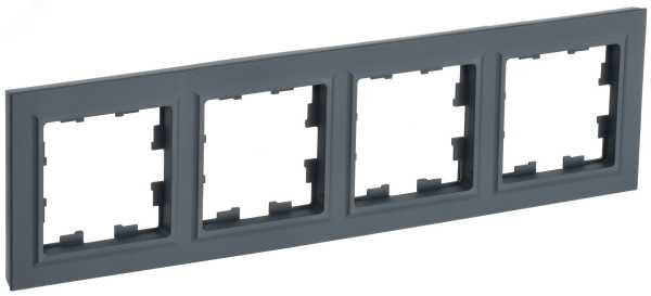Рамка 4-м BRITE РУ-4-БрГ графит BR-M42-K53
