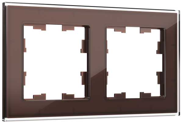 Рамка 2-м BRITE РУ-2-2-БрТБ стекло темн. бронза BR-M22-G-K45