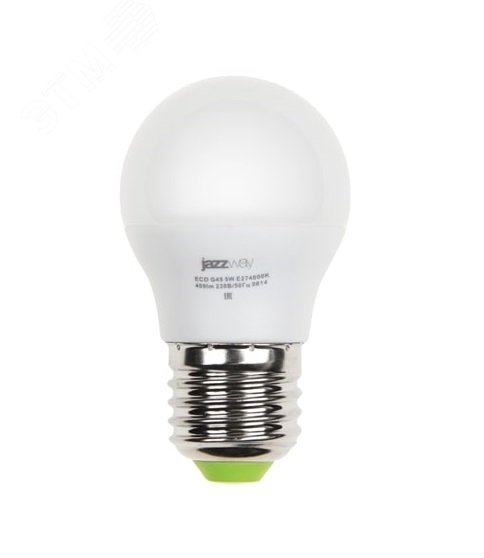 Лампа светодиодная PLED-ECO 5Вт G45 шар матовая 4000К нейтр. бел. E27 400лм 230В 50Гц 1036988A