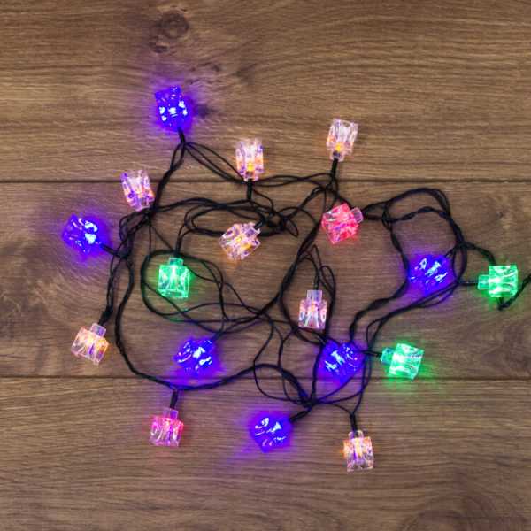 Гирлянда светодиодная &amp;amp;quot;Кубики&amp;amp;quot; 2.8м 20LED мультиколор 2Вт IP20 с контроллером 8 режимов 303-061