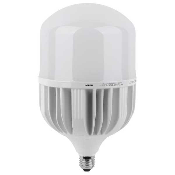 Лампа светодиодная высокомощная LED HW 100Вт T матовая 6500К холод. бел. E27 10000лм 140-265В с адаптером E40 угол пучка 200град. PF&amp;amp;gt;/=09 (замена 1000Вт) OSRAM 4058075577015