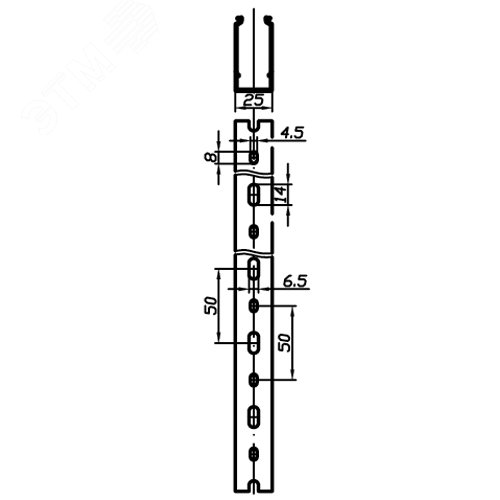 Кабель-канал перфорированный 25х40 L2000 RL6 G 01163RL