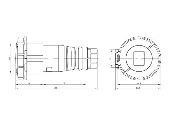 Розетка кабельная IP67 32A 3P+E+N 400V DIS3183247
