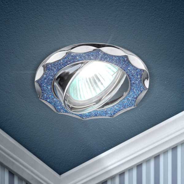 DK17 CH/SHBL2 Светильник декор &amp;amp;quot;круглый со стеклянной крошкой&amp;amp;quot; MR16,12V/220V, 50W, C0043752