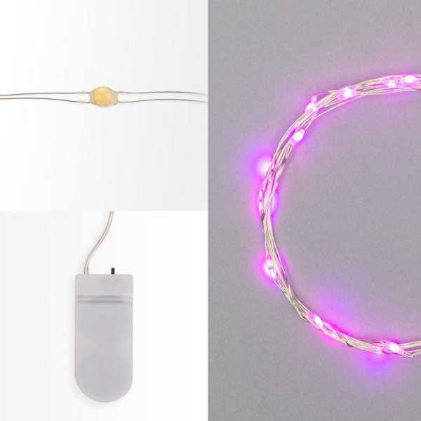 Гирлянда светодиодная &amp;amp;quot;Роса&amp;amp;quot; 2м 20LED роз. 2Вт 4.5В IP20 провод прозр. 303-007