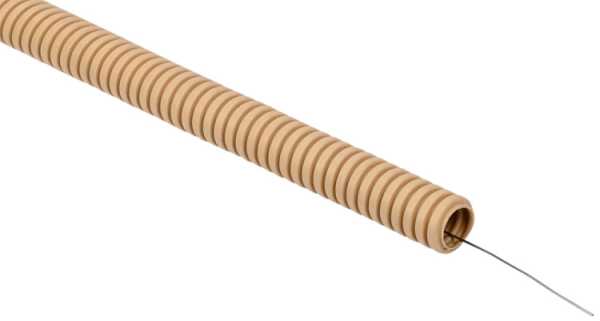 ELASTA Труба гофр. ПВХ d=25мм с зондом сосна (25м) ET-TG21-121-025-025-K34