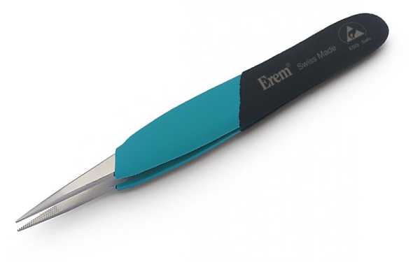Tweezers, FINE STRT,4.75&amp;amp;quot;,SERR, ERG