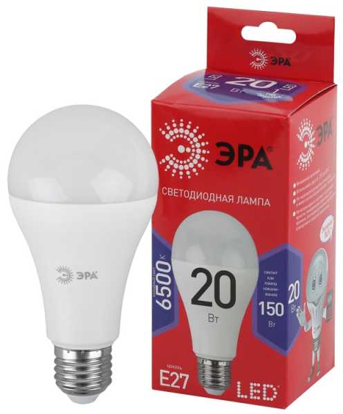 Лампа светодиодная RED LINE LED A65-20W-865-E27 R 20Вт A65 груша 6500К холод. бел. E27 Б0045326