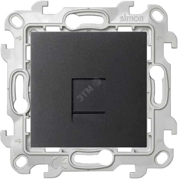 Розетка компьютерная СП 24 RJ45 кат.5E UTP IP20 механизм графит 2410598-038