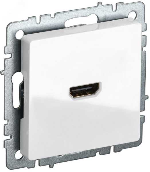 BRITE Розетка HDMI РHDMI-0-БрБ белый BR-H10-K01