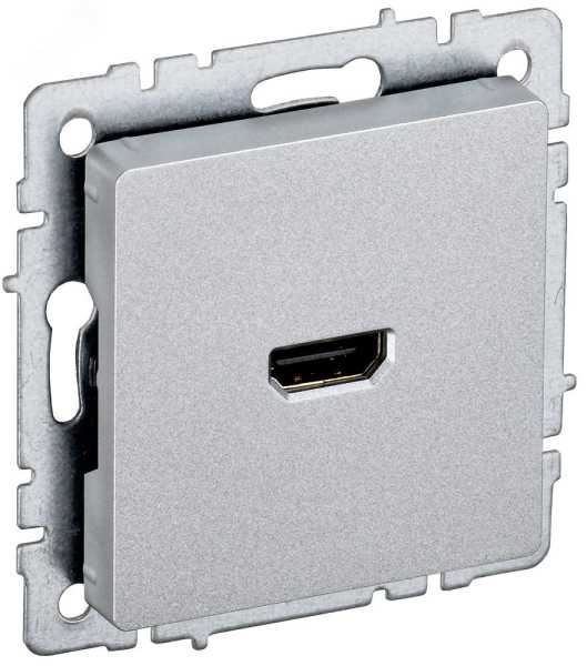 BRITE Розетка HDMI РHDMI-0-БрА алюминий BR-H10-K47