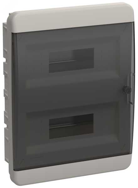 Корпус пластиковый ЩРВ-П-24 IP41 черн. прозр. дверь TEKFOR TF5-KP12-V-24-41-K01-K03