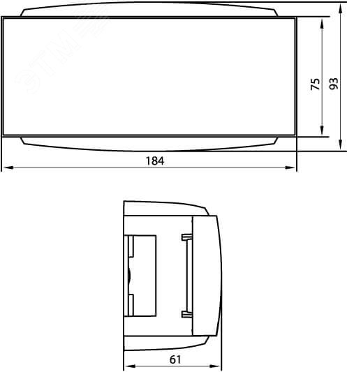 Коробка установочная под BRAVA 6мод. (для кабель-канала 70х22/90х25/TMC) 09221