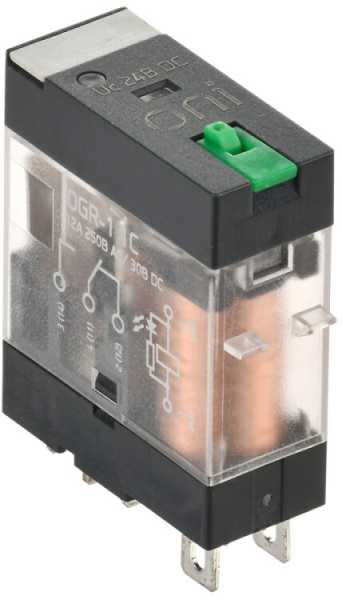 Реле общ. назнач. OGR-1 1C 24В DC с LED и тест. кнопкой OGR-1-1C-DC24V-L-B