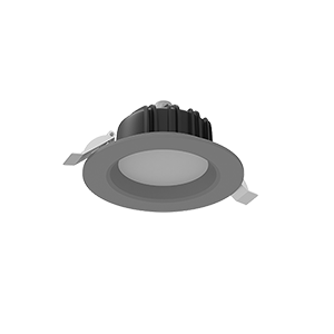 Cветильник светодиодный &amp;amp;quot;ВАРТОН&amp;amp;quot; Downlight круглый встраиваемый 116*55 мм 11W 3000K IP54 RAL7045 серый матовый V1-R0-H0011-10000-4401130