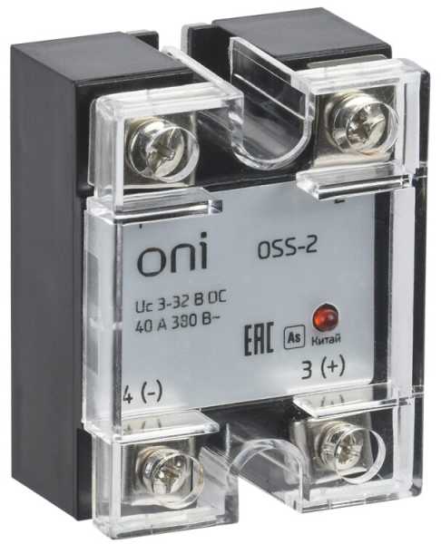 Реле твердотельное OSS-2 40А 380В AC 3-32В DC OSS-2-3-40-B