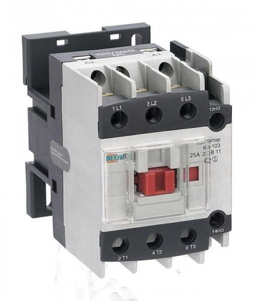 Контактор КМ-103 25А кат. 380В AC 1НО+1НЗ AC-3 22119DEK