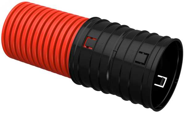 Труба гофр. двустенная ПНД d=160мм красная (35м) CTG12-160-K04-035-R