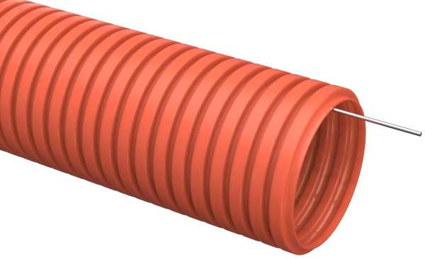 Труба гофр. ПНД d=50мм с зондом оранжевая (15м) CTG20-50-K04-015