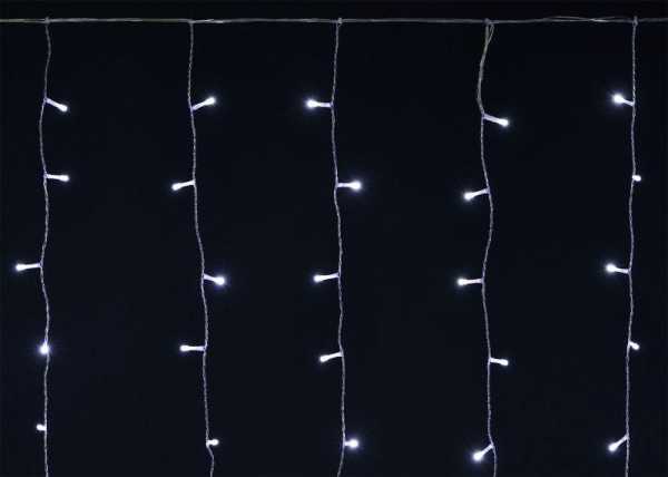 Гирлянда &amp;amp;quot;Бахрома&amp;amp;quot; 4.5х0.7м 200LED бел. IP44 провод прозр. 230В транзит LGDU301-2-200-L3-T-S-44