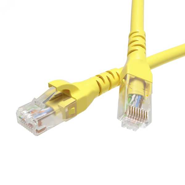 Патч-корд неэкранированный CAT5E U/UTP 4х2, LSZH, желтый, 1.5м RN5EUU4515YL