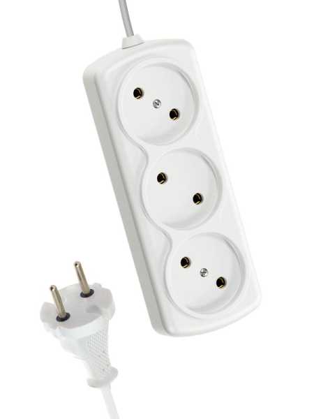 Удлинитель 3х5м 6А IP20 ШВВП 2х0.75 YKsm5m-3g(6A)E