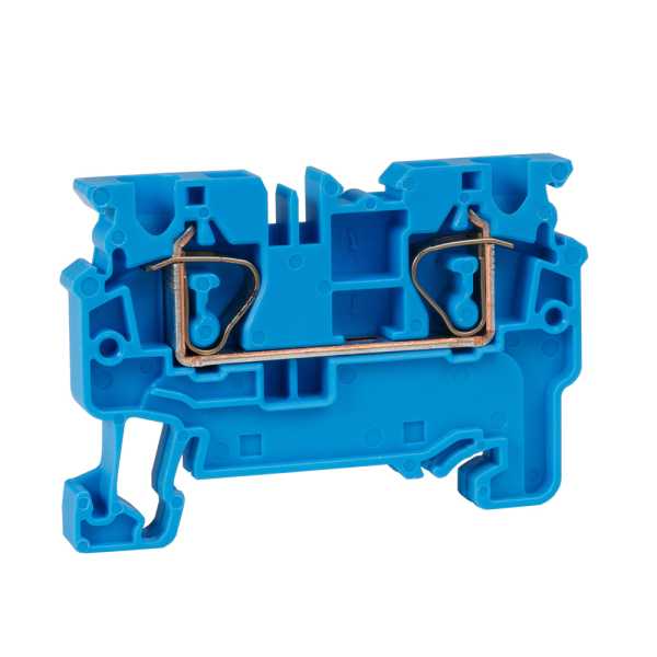 Клемма проходная 6 кв.мм пружинная OptiClip CX-6-I-BU-41A-(0,2-6)-синий 289716