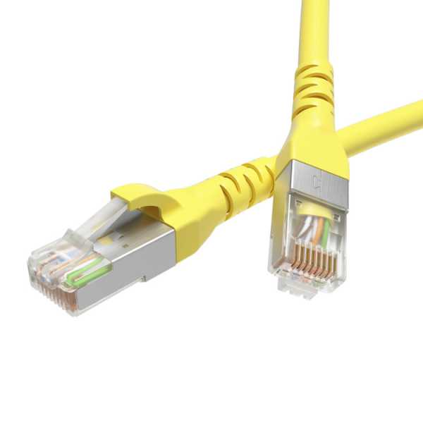 Патч-корд экранированный CAT5E F/UTP 4х2, LSZH, желтый, 10.0м RN5EFU4500YL