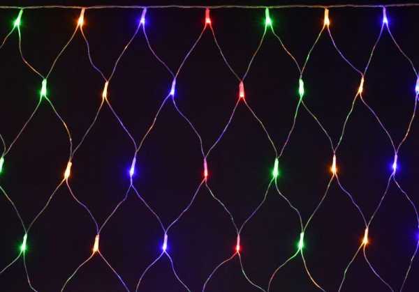 Гирлянда &amp;amp;quot;Сеть&amp;amp;quot; 1.5х1.5м 160LED RGB IP20 провод прозр. 230В с контроллером 8 режимов LGDB410-3-160-L1-T-S-44