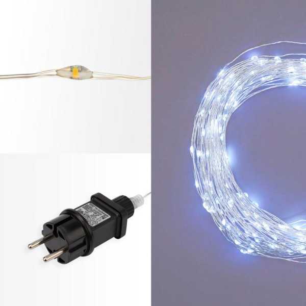 Гирлянда светодиодная &amp;amp;quot;Роса&amp;amp;quot; 30м 300LED бел. 3.6Вт IP44 с трансф. 303-215