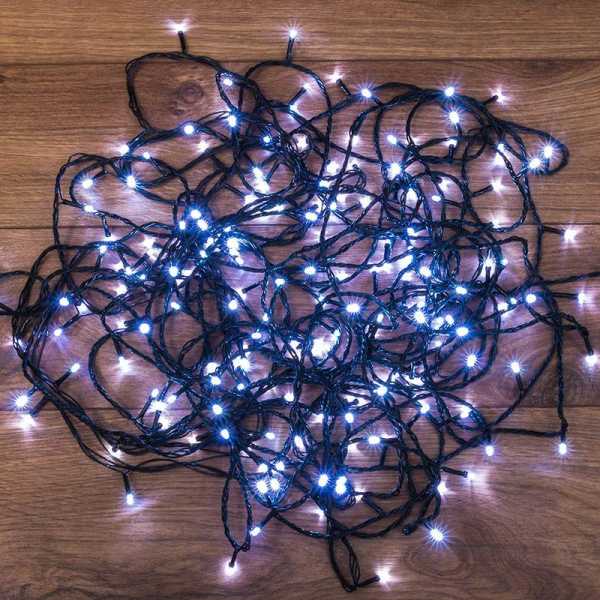 Гирлянда светодиодная универсальная 200 LED БЕЛЫЕ 20 метров, с контроллером 303-106