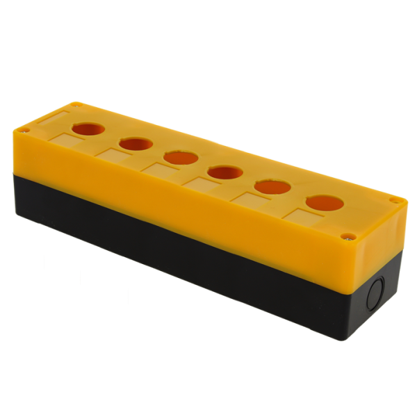 Корпус КП106 пластиковый 6 кнопок желтый PROxima cpb-106-o