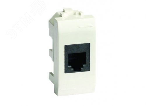 Розетка компьютерная СП 1мод. Brava RJ45 кат.6 бел. 76458B
