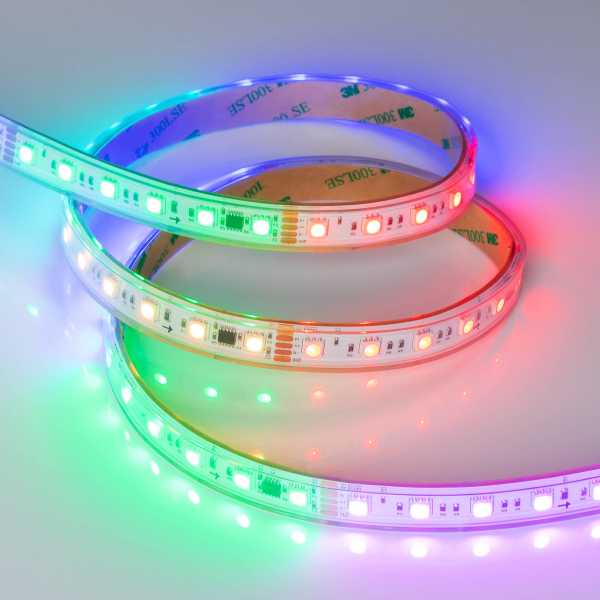 Лента герметичная DMX-PS-B60-15mm 24V RGB-PX6 (15W/m, IP67, 5060, 5m) 037090