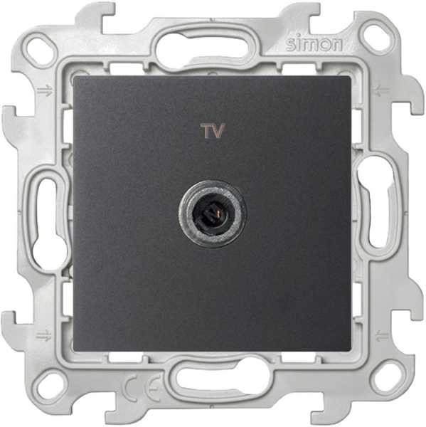 Розетка телевизионная одиночная TV СП 24 IP20 механизм графит 2450477-038